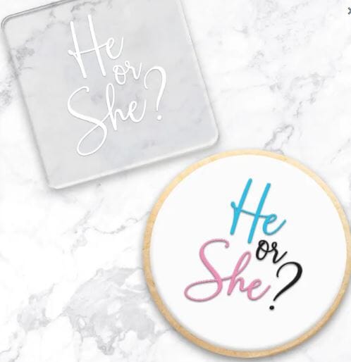 Cake Craft Debosser - He Or She? Embossers The Cooks Kitchen 
