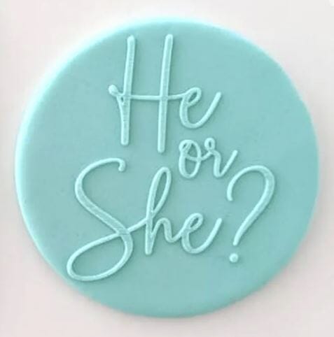 Cake Craft Debosser - He Or She? Embossers The Cooks Kitchen 