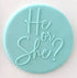 Cake Craft Debosser - He Or She? Embossers The Cooks Kitchen 
