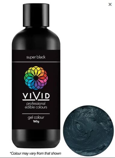 Vivid Gel Colour 106g - Super Black Colouring The Cooks Kitchen 