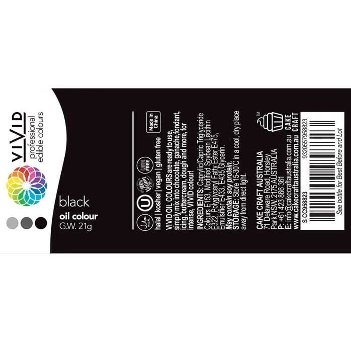 Vivid Black Oil Colour Food Colouring The Cooks Kitchen 