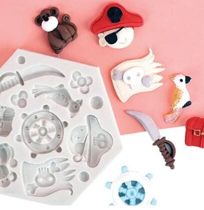 Cake Craft - Silicone Mould - Pirates Bounty Edible Decorations The Cooks Kitchen 