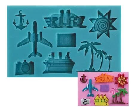 Cake Craft - Silicone Mould - Tropical Cruise Holiday Silicone Moulds The Cooks Kitchen 