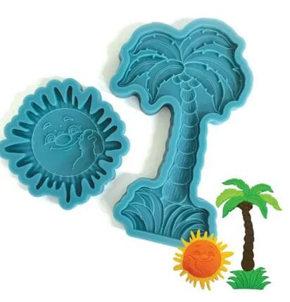 Cake Craft - Silicone Mould - Sun & Palm Tree Silicone Moulds The Cooks Kitchen 