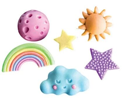Cake Craft - Silicone Mould - Clouds, Moon, Mars, Rainbow & Stars Silicone Moulds The Cooks Kitchen 