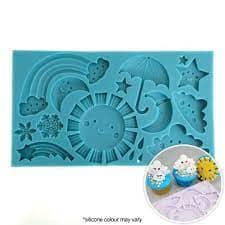 Cake Craft - Silicone Mould - Cartoon Rainbow Sky Silicone Moulds The Cooks Kitchen 