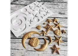 Cake Craft - Silicone Mould - Assorted Moon & Stars Silicone Moulds The Cooks Kitchen 
