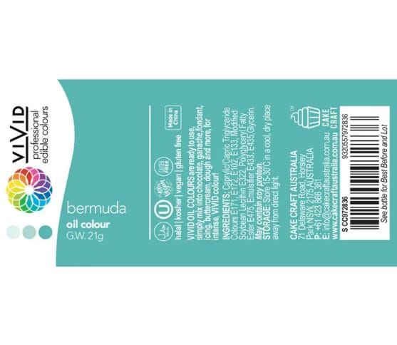 Vivid Oil Colour 21g - Bermuda Food Colouring The Cooks Kitchen 