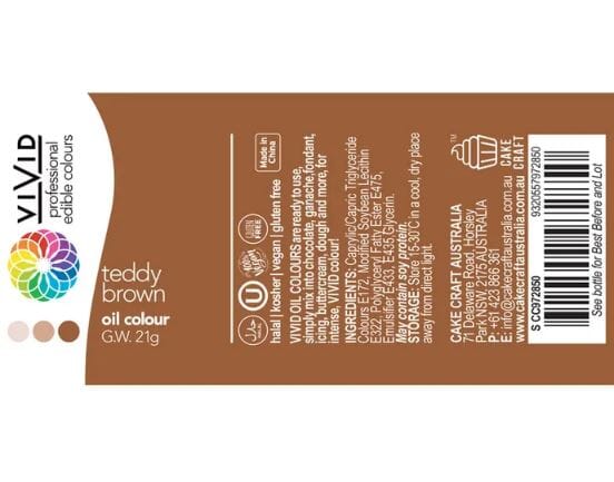 Vivid Teddy Brown Oil Colour Food Colouring The Cooks Kitchen 