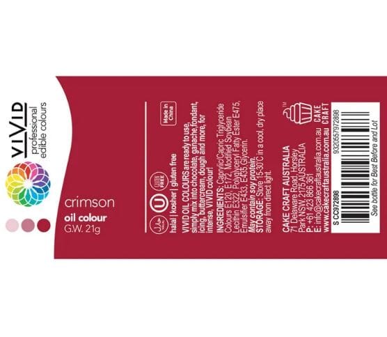 Vivid Crimson Oil Colour Food Colouring The Cooks Kitchen 