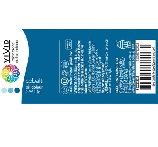 Vivid Oil Colour 21g - Cobalt Food Colouring The Cooks Kitchen 