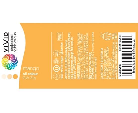 Vivid Mango Oil Colour Food Colouring The Cooks Kitchen 