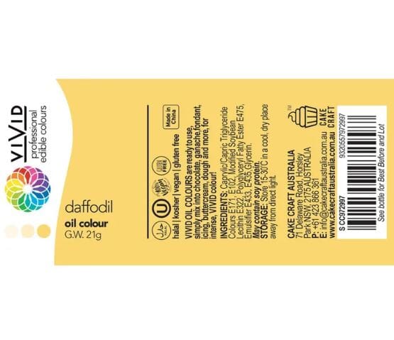 Vivid Daffodil Oil Colour Food Colouring The Cooks Kitchen 