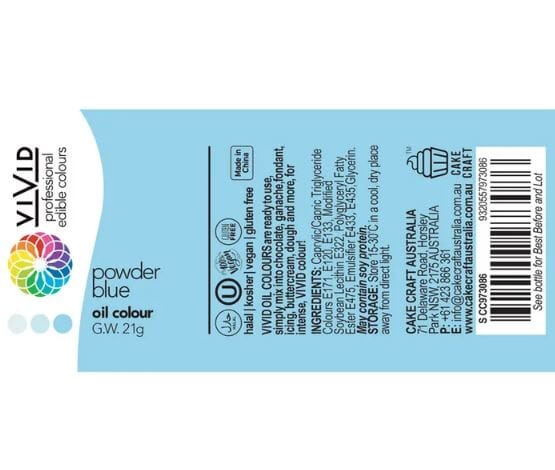Vivid Powder Blue Oil Colour Food Colouring The Cooks Kitchen 