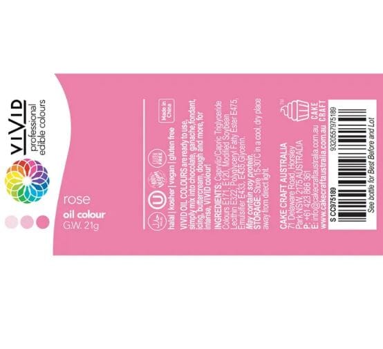 Vivid Rose Oil Colour Food Colouring The Cooks Kitchen 