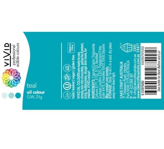 Vivid Teal Oil Colour Food Colouring The Cooks Kitchen 