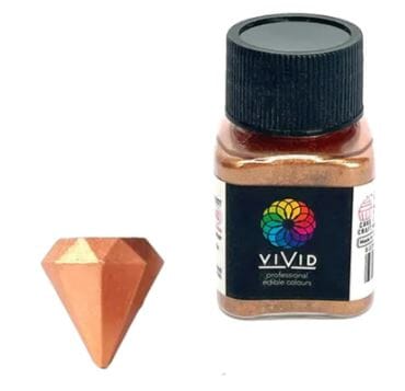 Vivid Edible Metallic Dust 10g - Rose Gold Dusts and Powders The Cooks Kitchen 