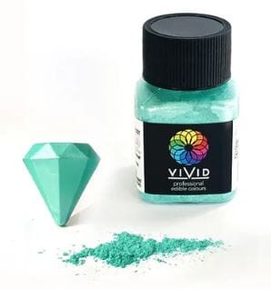 Vivid Edible Metallic Dust 10g - Aquamarine Dusts and Powders The Cooks Kitchen 