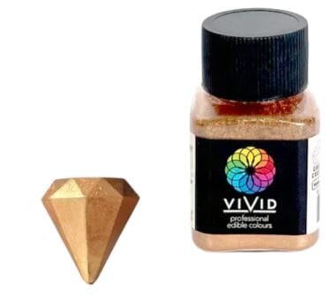 Vivid Edible Metallic Dust 10g - Rose Gold Shimmer Dusts and Powders The Cooks Kitchen 