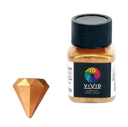 Vivid Edible Metallic Dust 10g - Antique Shimmer Gold Dusts and Powders The Cooks Kitchen 
