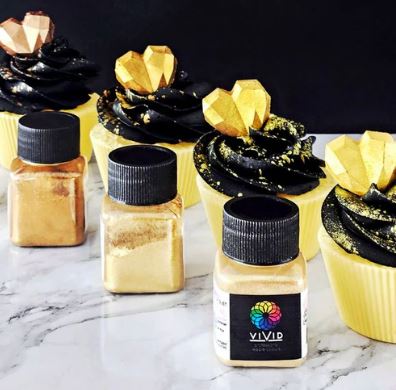 Vivid Edible Metallic Dust 10g - Antique Shimmer Gold