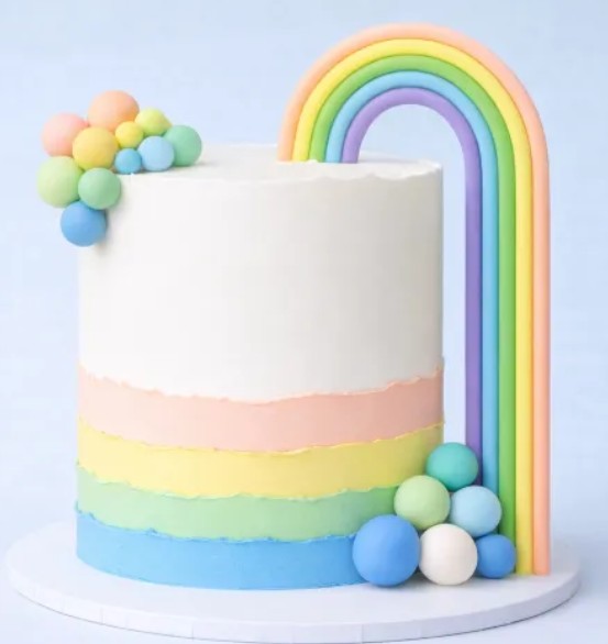 Cake Craft Wish - Pastel Rainbow Topper