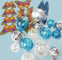Cake Craft 27pc Set -clear, Blue & Silver - Deco Balls.fans & Butterflies