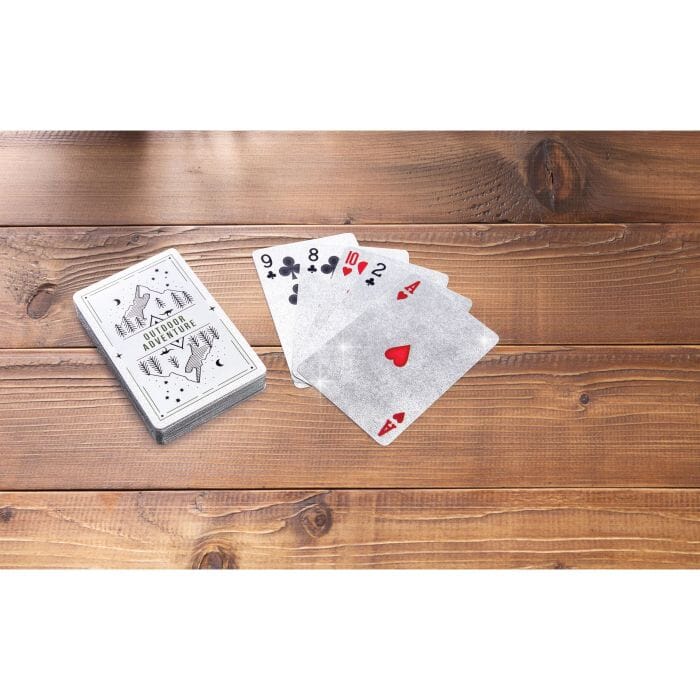 Maverick Waterproof Playing Cards In A Tin Silver 7.1x10x2cm Novelty Gifts The Cooks Kitchen 