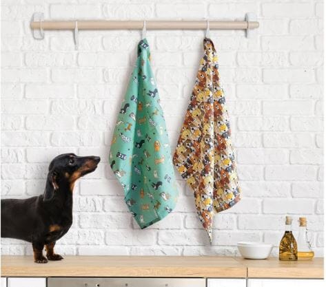 The Dog Collective Tea Towel Set Of 2 Tea Towels The Cooks Kitchen 