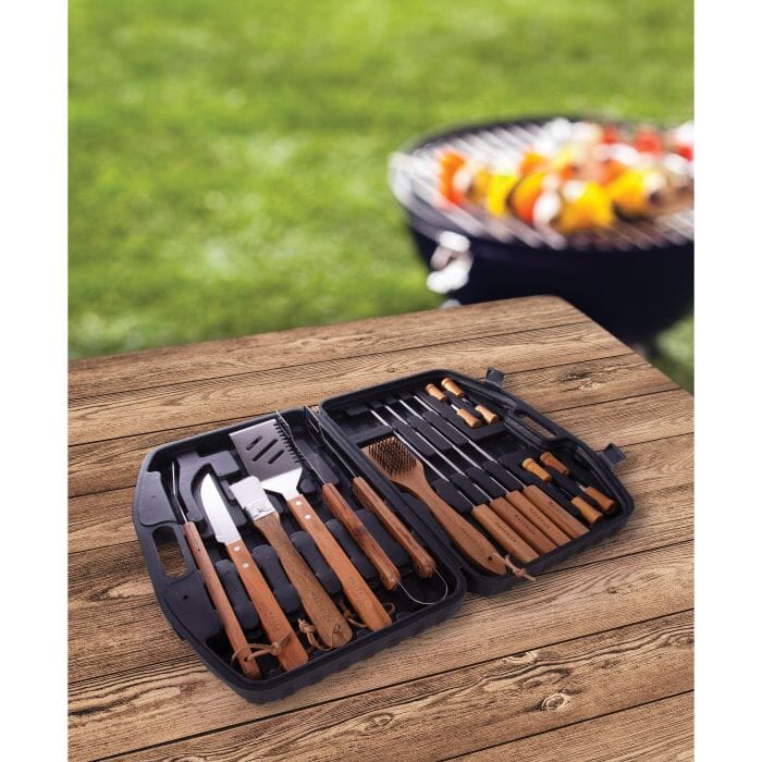 Maverick Bbq Tool Kit 18pcs In Hard Shell Case Black 44x8x30cm BBQ Accessories The Cooks Kitchen 