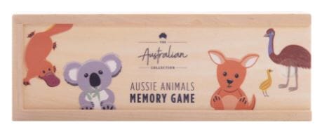 Aussie Animals Wooden Memory Game (matching Pairs) Novelty Gifts The Cooks Kitchen 