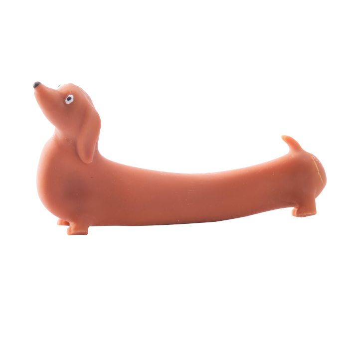 Discovery Zone Mini Stretchy Sausage Dog Brown 3.5x7x5.7cm