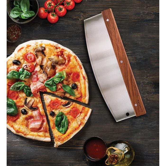 Maverick Flinders Pizza Cutter Stainless Steel 32.5x10.8x1.8cm Mezzalunas The Cooks Kitchen 