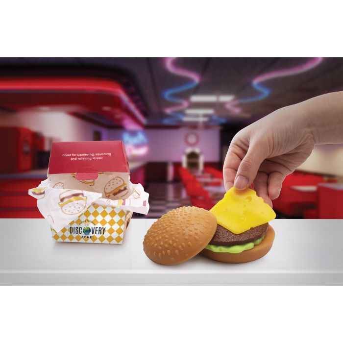 Discovery Zone Squishy Burger Multi-coloured 7.5x7.5x7cm