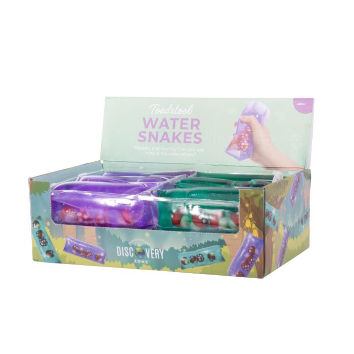 Discovery Zone Slippery Water Snakes - Toadstools 2 Assorted 13x5.5x5.5cm