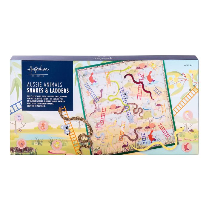 The Australian Collection Aussie Animals Snakes & Ladders 36x0.2x34.5cm