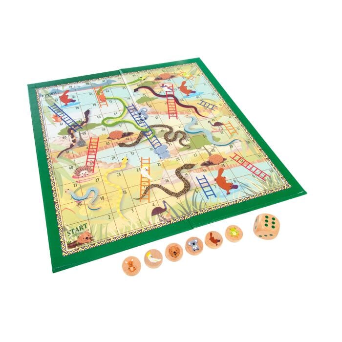 The Australian Collection Aussie Animals Snakes & Ladders 36x0.2x34.5cm Novelty Gifts The Cooks Kitchen 