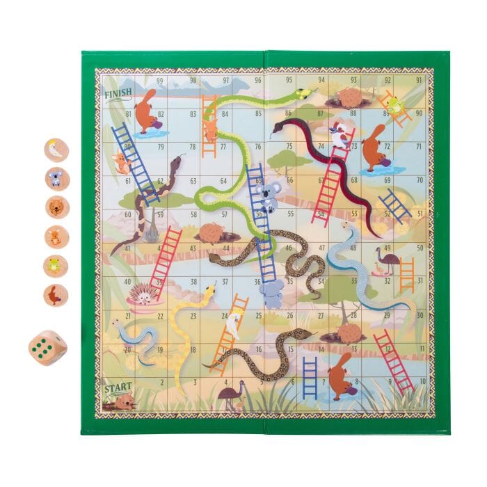 The Australian Collection Aussie Animals Snakes & Ladders 36x0.2x34.5cm Novelty Gifts The Cooks Kitchen 