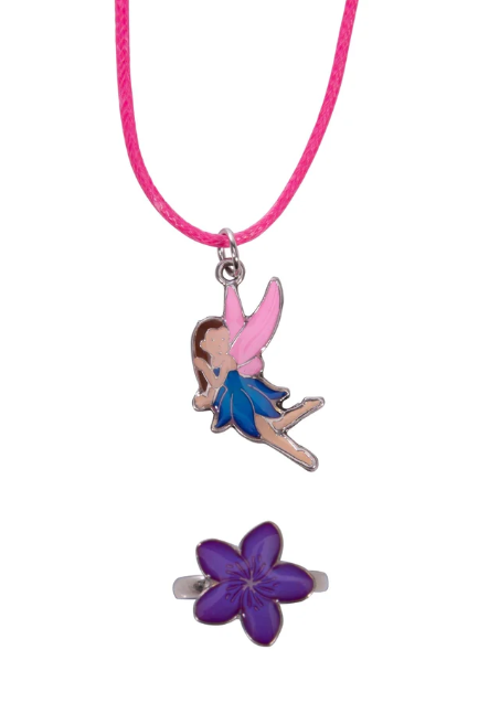 Discovery Zone Mood Ring & Necklace 2pcs Set