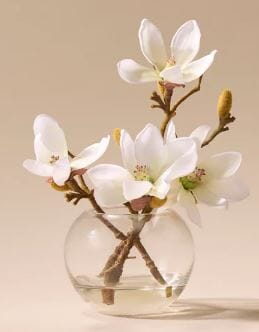 Rogue Mini Magnolia Sphere Vase 16cm White Artificial Plants The Cooks Kitchen 