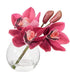 Rogue Cymbidium-glass Vase Burgundy