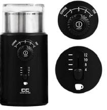 Coffee Culture Black Electric Coffee Grinder - 12 Cup Coffee Grinders The Cooks Kitchen Mandurah 