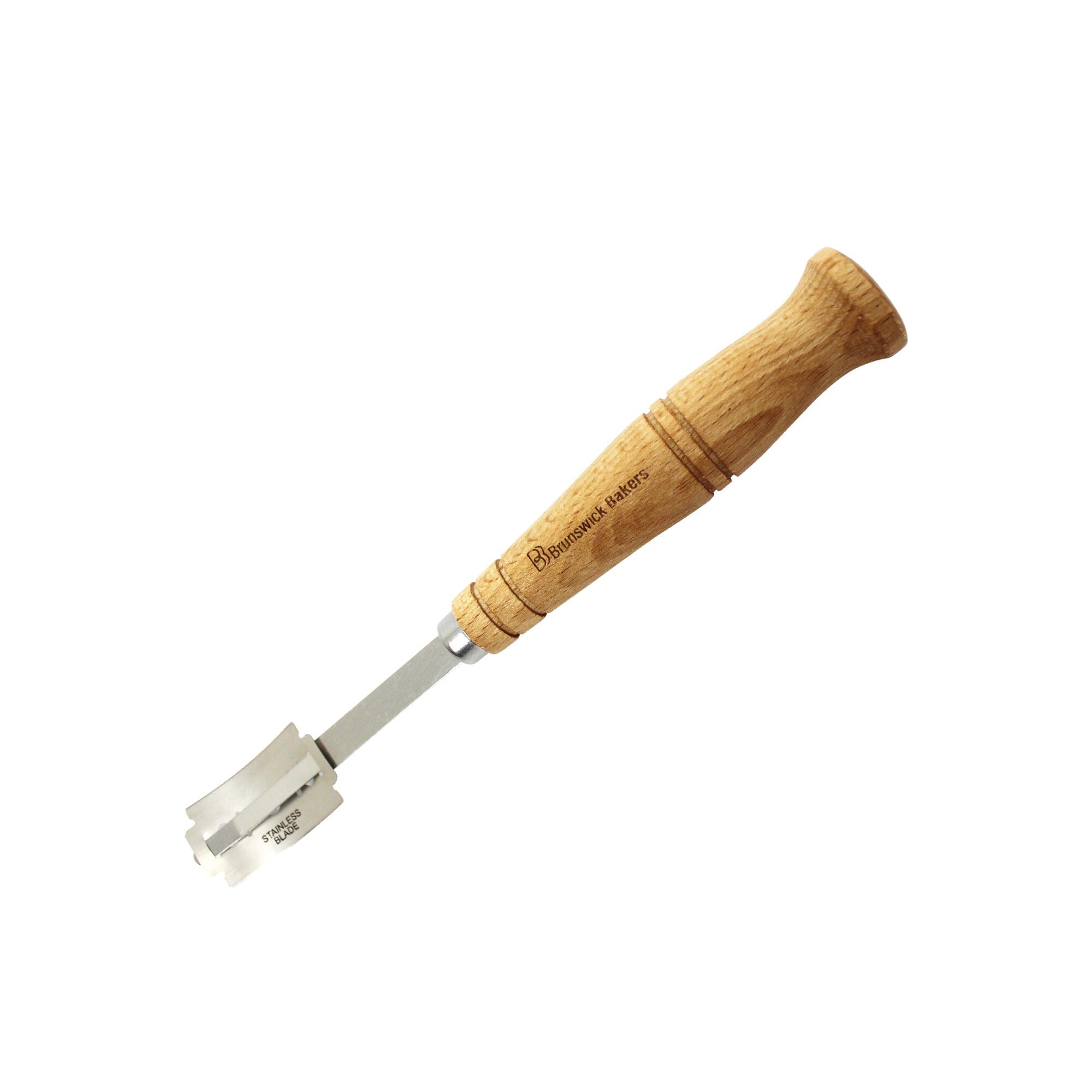 Brunswick Bakers Curved Bread Lame With Wooden Handle Utensils The Cooks Kitchen 