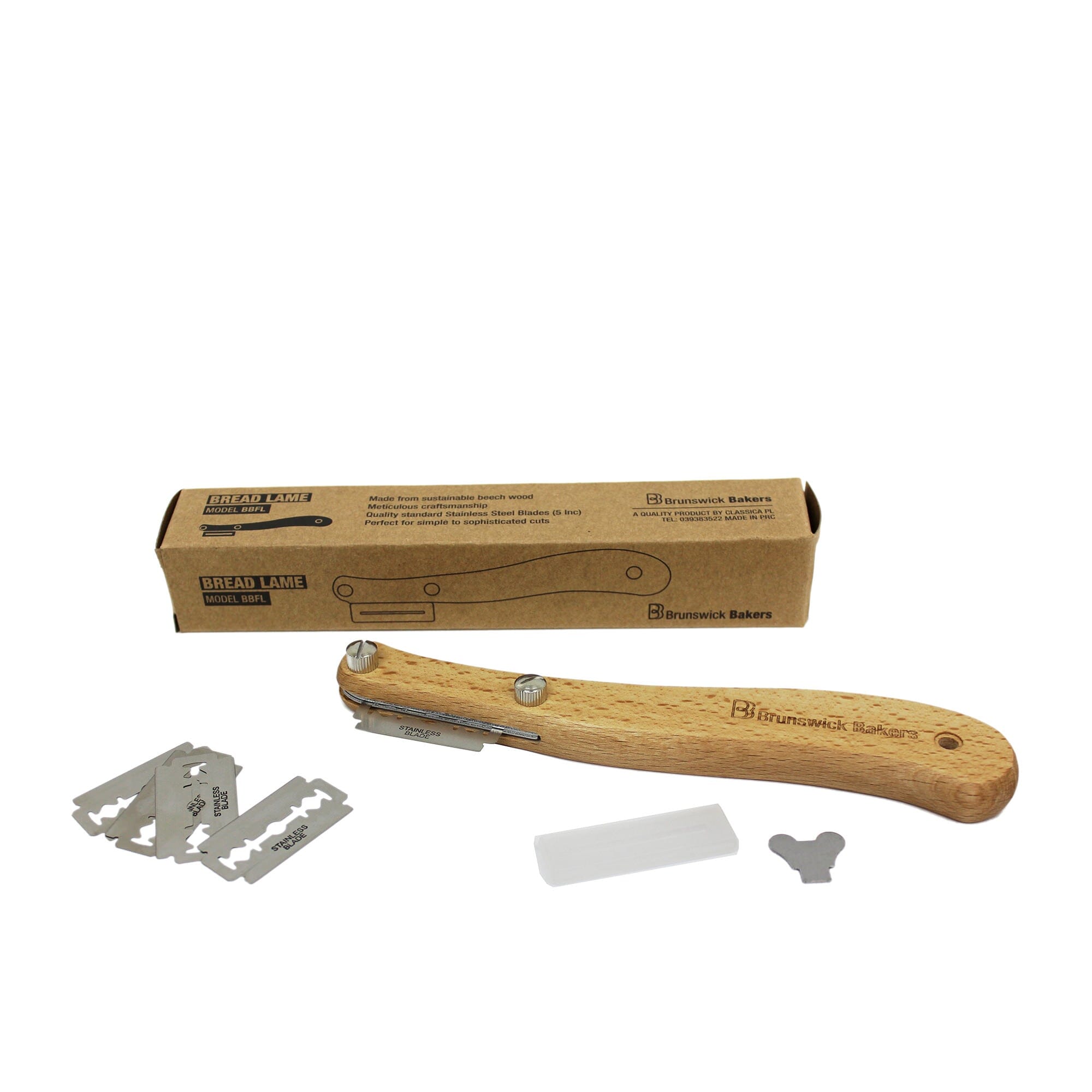 Brunswick Bakers Bread Lame With Wooden Handle Bakeware Accessories The Cooks Kitchen 