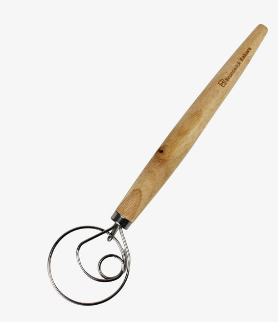 Brunswick Bakers Beech Wood Handle Danish Dough Whisk