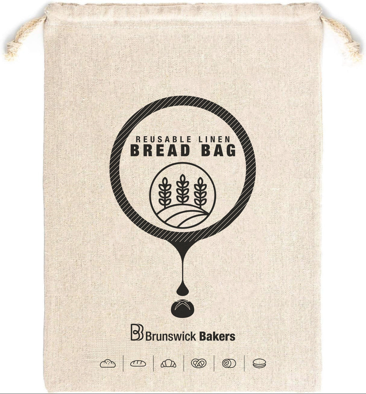 Brunswick Bakers Reusable Linen Bread Bag
