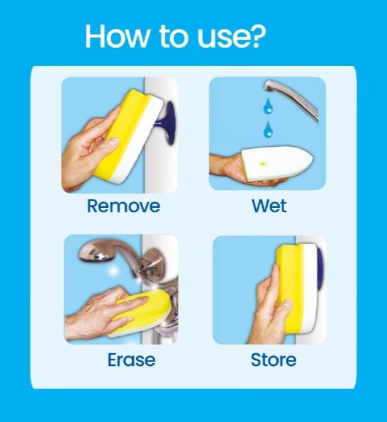 Shower Eraser Sponge Cleaning Equipment The Cooks Kitchen 
