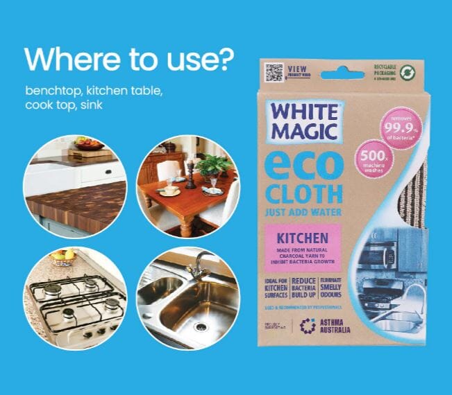 White Magic Eco Cloth Kitchen Cleaning Equipment The Cooks Kitchen Mandurah 