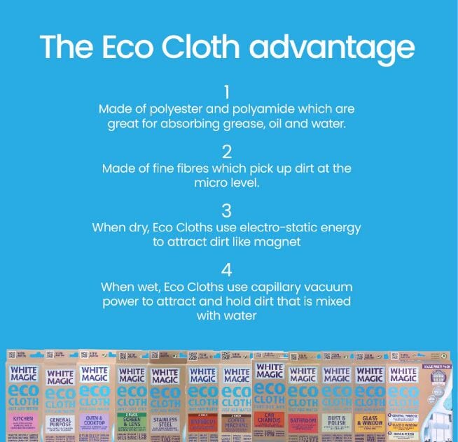 White Magic Eco Cloth Kitchen Cleaning Equipment The Cooks Kitchen Mandurah 