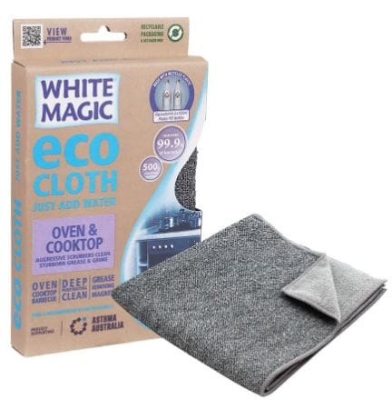 White Magic Microfibre Oven & Cook Top Eco Cloth - Recycled Yarn Cleaning Equipment The Cooks Kitchen 